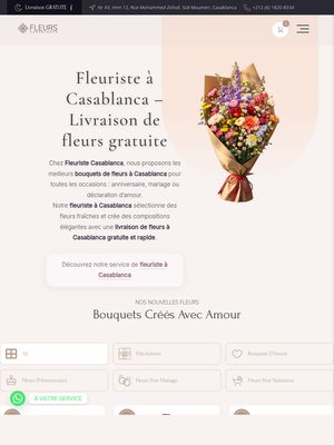 Site de Casablanca Fleurs